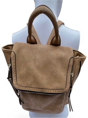 Taupe Women's Convertible Backpack Purse - Unbranded.
